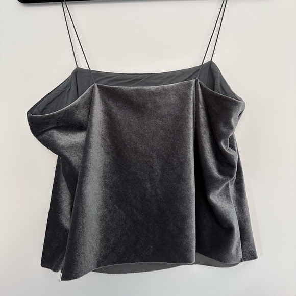 Robertson + Rodeo Velvet Tank in Silver/Gray - Picture 2 of 6